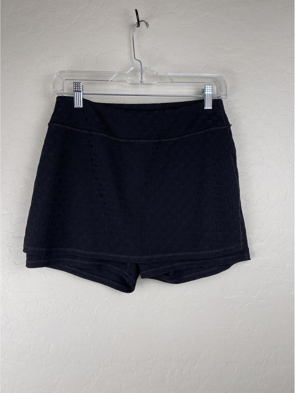 Black Athletic Skort Shorts with Built-In Shorts